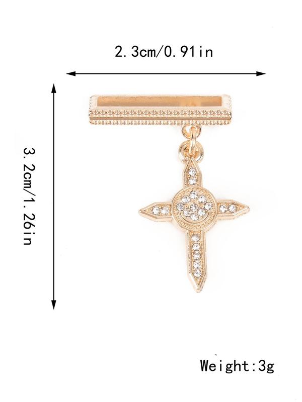 Rhinestone Decorated Cross Design Watch Band Charm, Watch Band Charm Decoration Ring, Watch Accessories for Apple Watch Band & Galaxy Watch Series Strap Charms