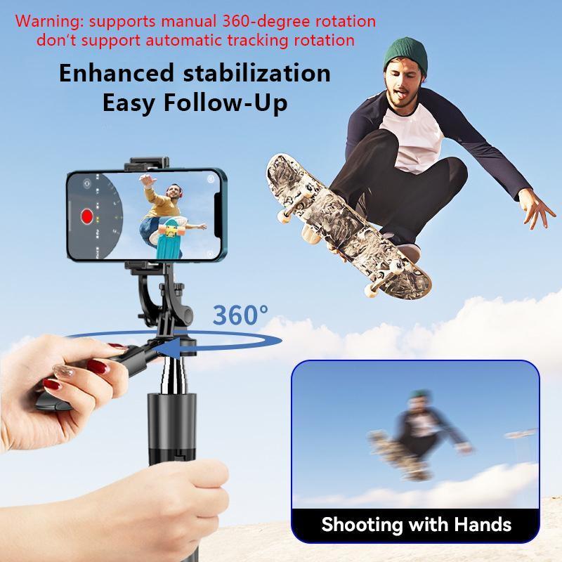 Wireless Rotatable Selfie Phone Holder With Remote Control For iPhone Huawei Phone Go Pro Action Digital Camera, Gimbal Stabilizer for Camera, Summer, Selfie Phone Tripod