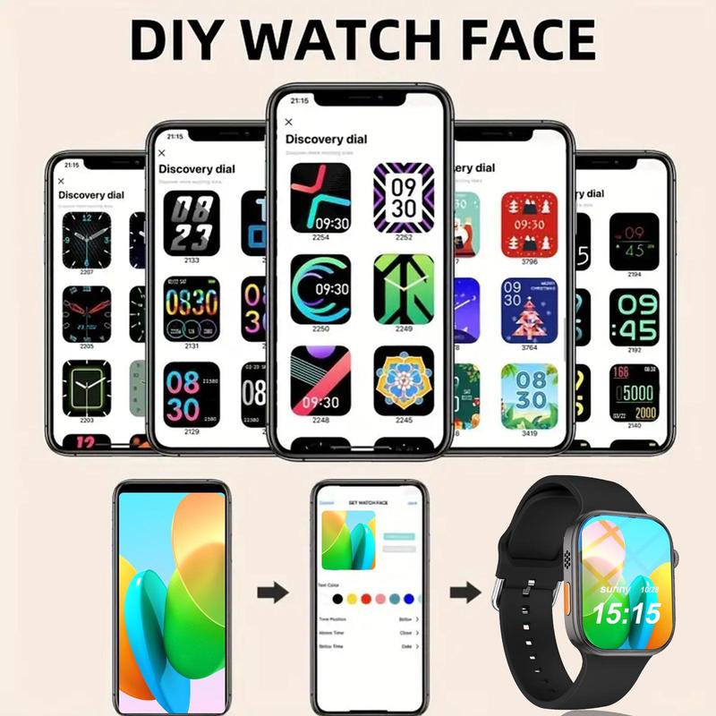 Smart Watch with Wireless Calling Dial, Multiple Sport Mode, Calling Reminder & Rejection, SMS Reminder & Custom Wallpaper Function, Smart & Wearable Devices for iPhone Andriod