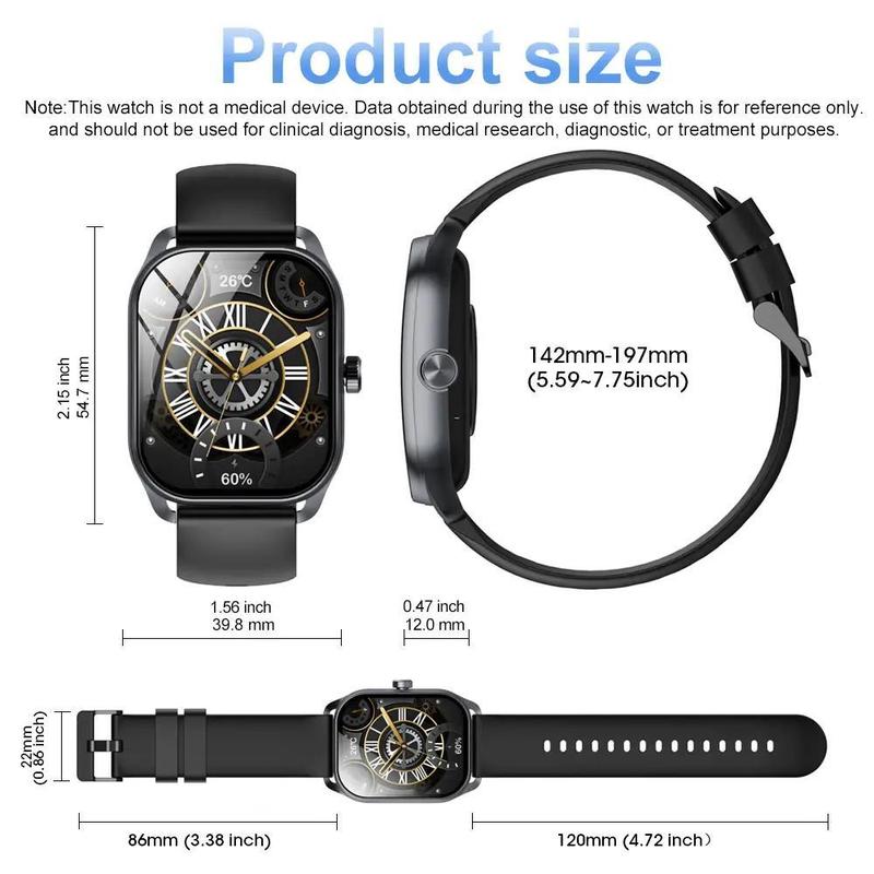 Multifunctional Smart Watch, Fashion Digital Watch with Wireless Call Dial, Multi-sport Mode Sports Watch for Women & Men