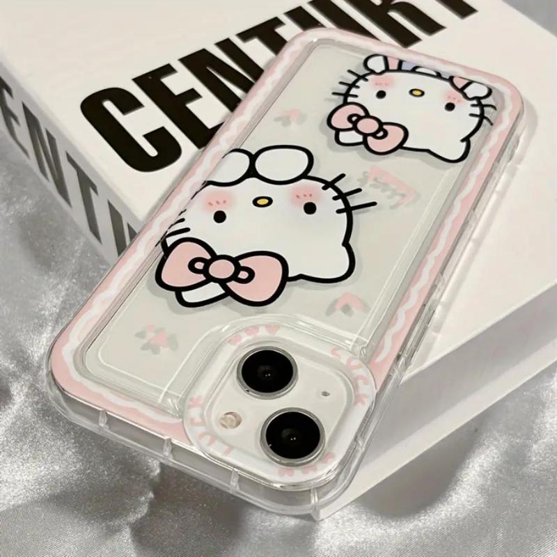 Fall Cute Cartoon Pattern Phone Case, Anti-fall Silicone Phone Case, Shockproof Phone Cover Compatible with iPhone