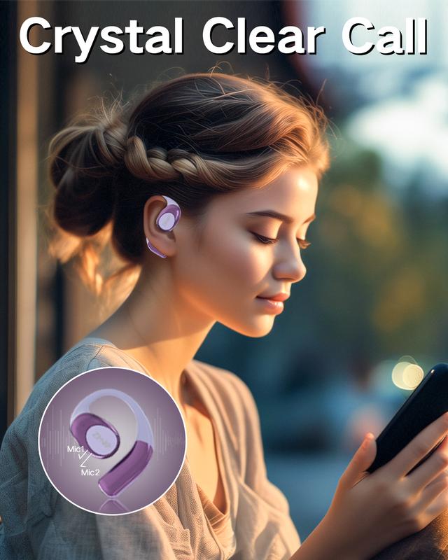 ZIHNIC S09 Earphones Bluetooth V5.4,OWS,Fashionable Earbuds,Headphones,IPX5 Waterproof,35Hrs Playtime,Wireless Gaming Headphones,Low Latency, Earbuds for Gaming Travel Sports,Electronic Audio&Video Product Headset wireless earphone