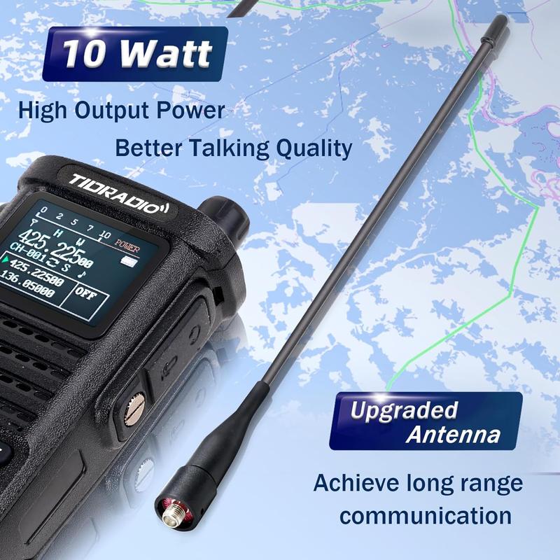 TIDRADIO TD-H8 (2nd Gen) GMRS  Ham Radio 10Watt Long Range  Walkie Talkies Capacity Solid Performance Handheld Two-Way Radio Wireless Programming Module with Repeater List