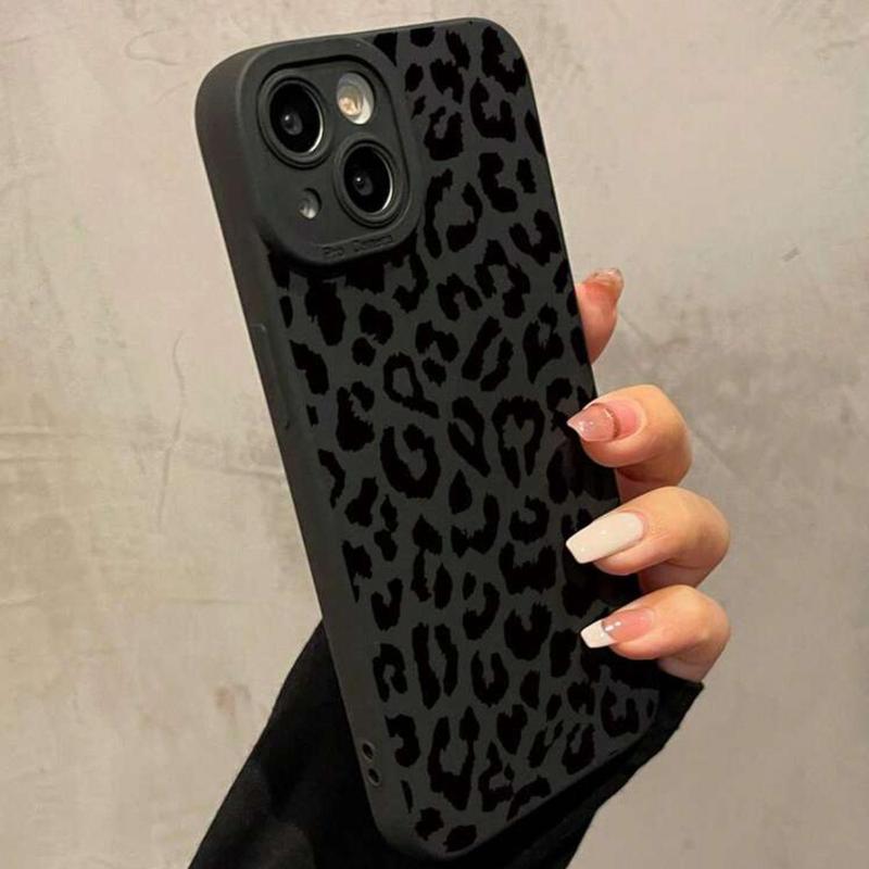 Leopard Pattern Phone Case, Full Covered Camera Protect Anti-fall Mobile Phone Protective Case, Shockproof Phone Cover for iPhone XR XS Max 11 12 13 14 15 Pro Max, Fall Gift