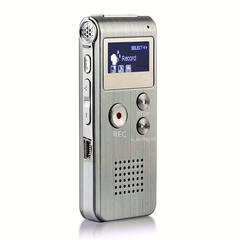 8GB Rechargeable Digital Voice Recorder with MP3 Player - 650HR Long Battery Life, USB Flash Drive, Voice-Activated Recording, High-Quality Sound, Compatible with Laptops