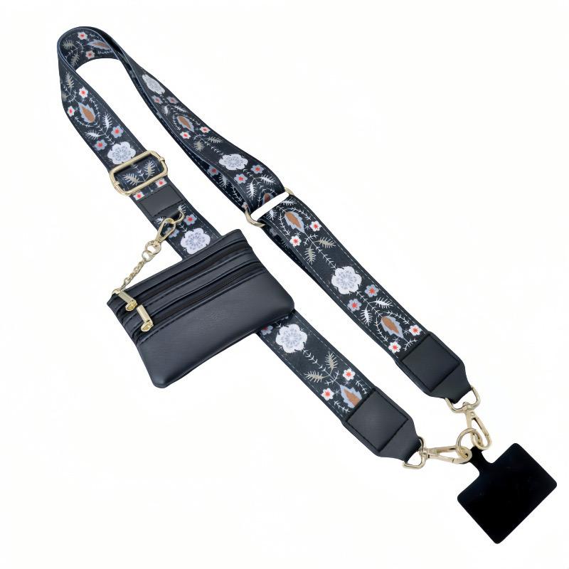 Clip and Go Strap For Phone With Wallet Crossbody, Phone Strap With Wallet, Phone Strap Crossbody With Zipper Pouch Wallet, Phone Wallet, And Cell Phone Holder Badge Accessories Smartphone