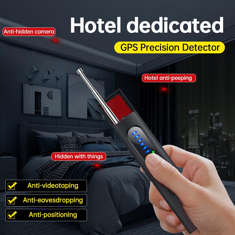 Hidden Camera Detectors,Car GPS Tracker detector,RF Signal Detector, Listening Device Detector,6 Levels Sensitivity,4 Detection Modes,30H Working Time