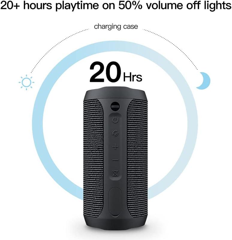 M6Pro Waterproof Wireless Portable Bluetooth Speaker 20W Audio Smartphone,Stereo Sound,LED Lights,Outdoor Party Audio, Gift for Mom,Mother's Day,Mommy