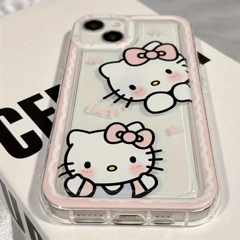 Fall Cute Cartoon Pattern Phone Case, Anti-fall Silicone Phone Case, Shockproof Phone Cover Compatible with iPhone