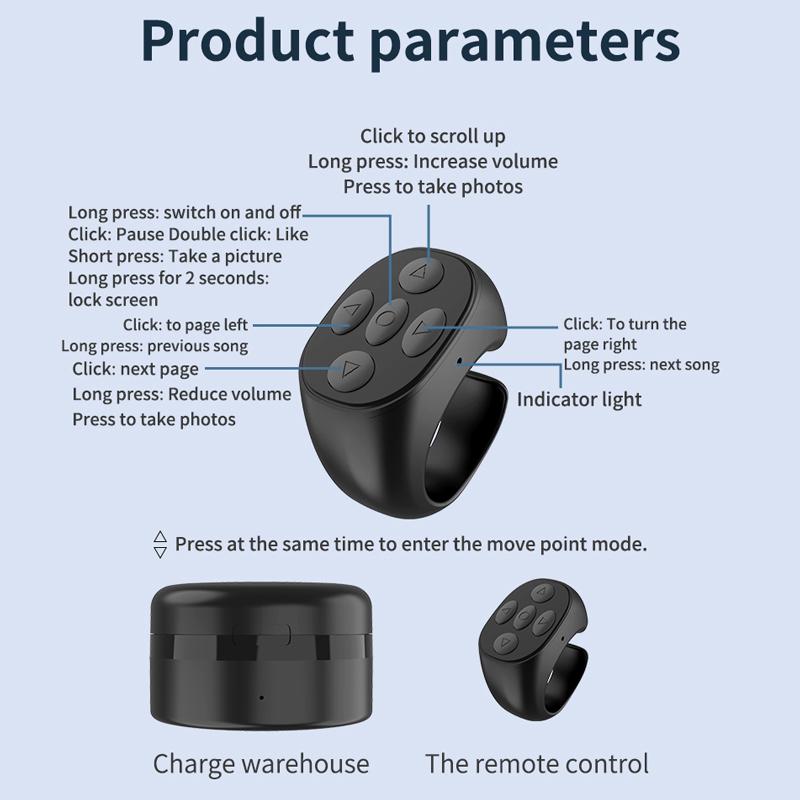 Smartphone  Ring Remote Control, Bluetooth-compatible  Ring Remote Control for phone