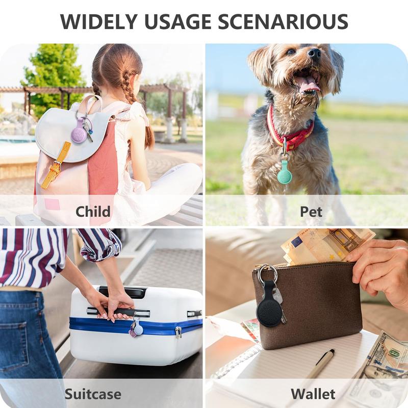 Trendy Carved Tracker, Anti Scratch Silicone Tracker with Anti-lost Key Ring, Portable Anti-lost Device for Keys Kids' Backpacks, Dog Collars