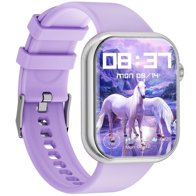 Wireless Smart Watch for Women Android iPhone with Fitness Tracker IP67 Waterproof, Purple