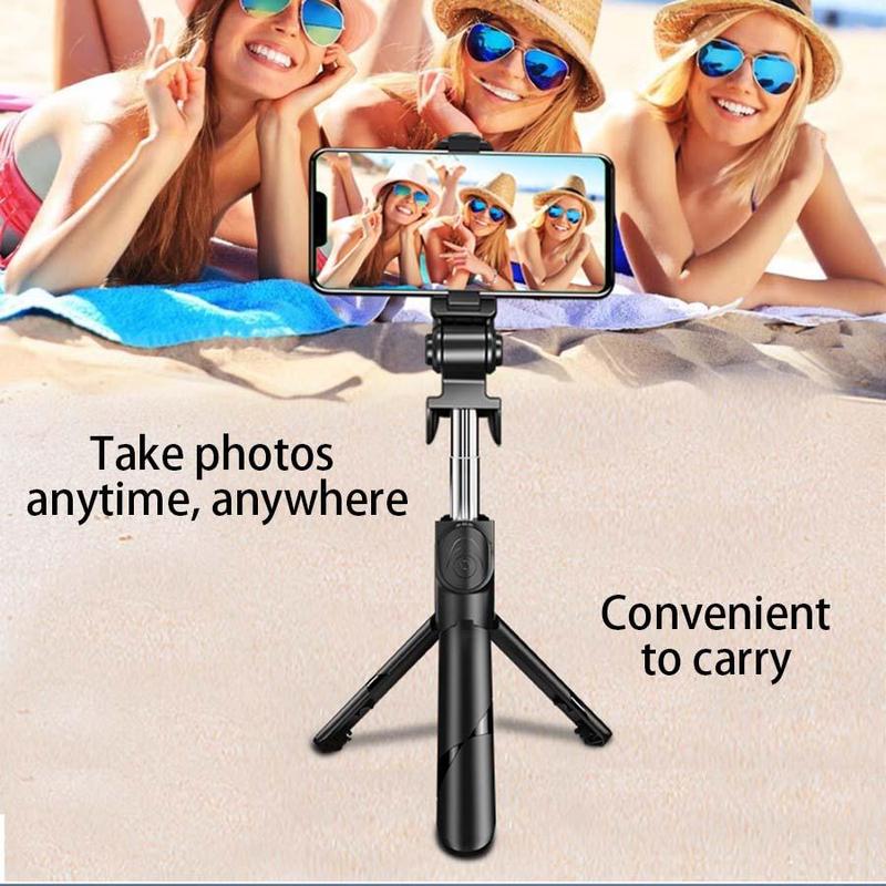 Adjustable Selfie Stick Tripod with Extendable Rod for iPhone, Portable Phone Stand Tripod for Live Streaming, Universal Adjustable Bluetooth-compatible Phone Holder for Mobile Phone, Smartphone Accessories