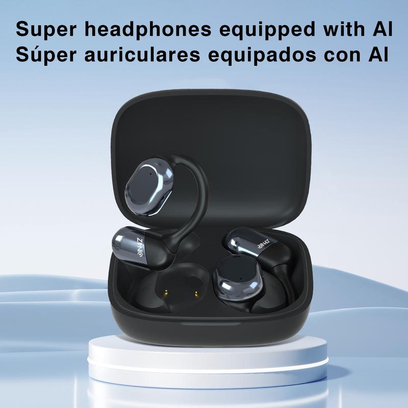 ZIHNIC S05 AI Open-Ear Headphone,Bluetooth V5.4 Translation Earphones L,Fashionable Earbuds,IPX5 WATER PROOF,Wireless Gaming Headphones,HIFI Sound Quality Music Earbudsfor Gaming Travel Sports Built-in Mic,Electronic Audio&Video Product Headset