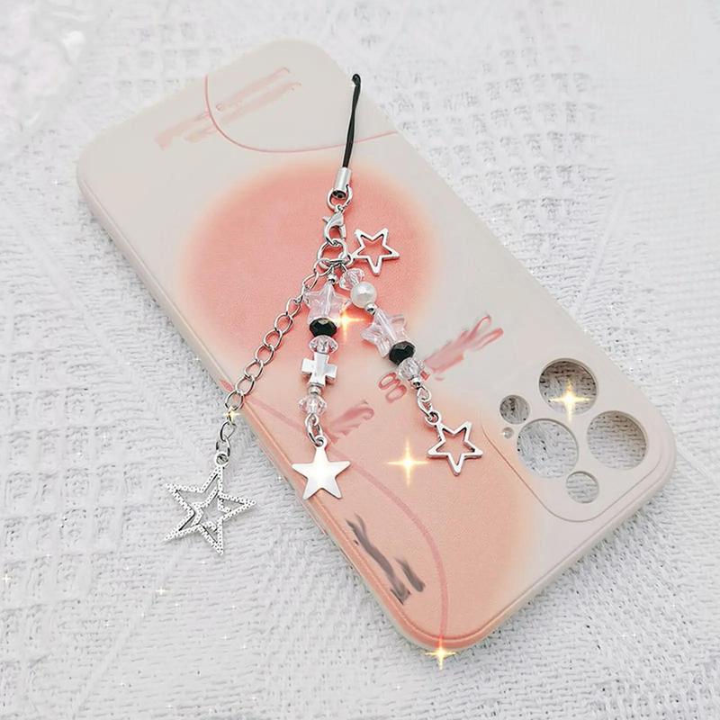 Bowknot & Heart Design Phone Chain, Creative Design Decorative Hanging Pendent, Portable Cell Phone Strap for Women & Girls, Phone Accessories, Phone Charms