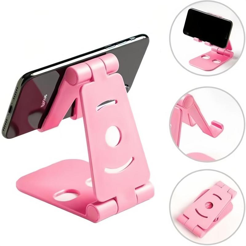 Foldable Phone Holder, 1 Count Multifunctional Hollow Out Design Phone Stand, Portable Phone Holder for Home Office, Universal Phone Accessories