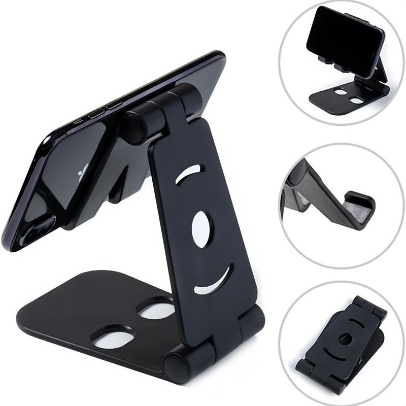 Foldable Phone Holder, 1 Count Multifunctional Hollow Out Design Phone Stand, Portable Phone Holder for Home Office, Universal Phone Accessories