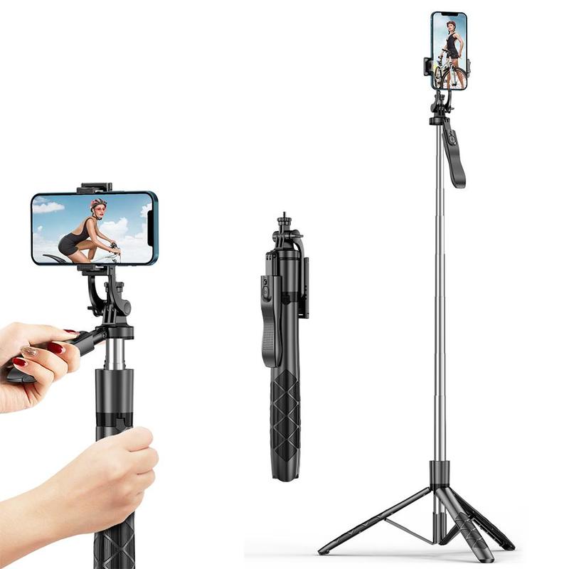 Wireless Rotatable Selfie Phone Holder With Remote Control For iPhone Huawei Phone Go Pro Action Digital Camera, Gimbal Stabilizer for Camera, Summer, Selfie Phone Tripod