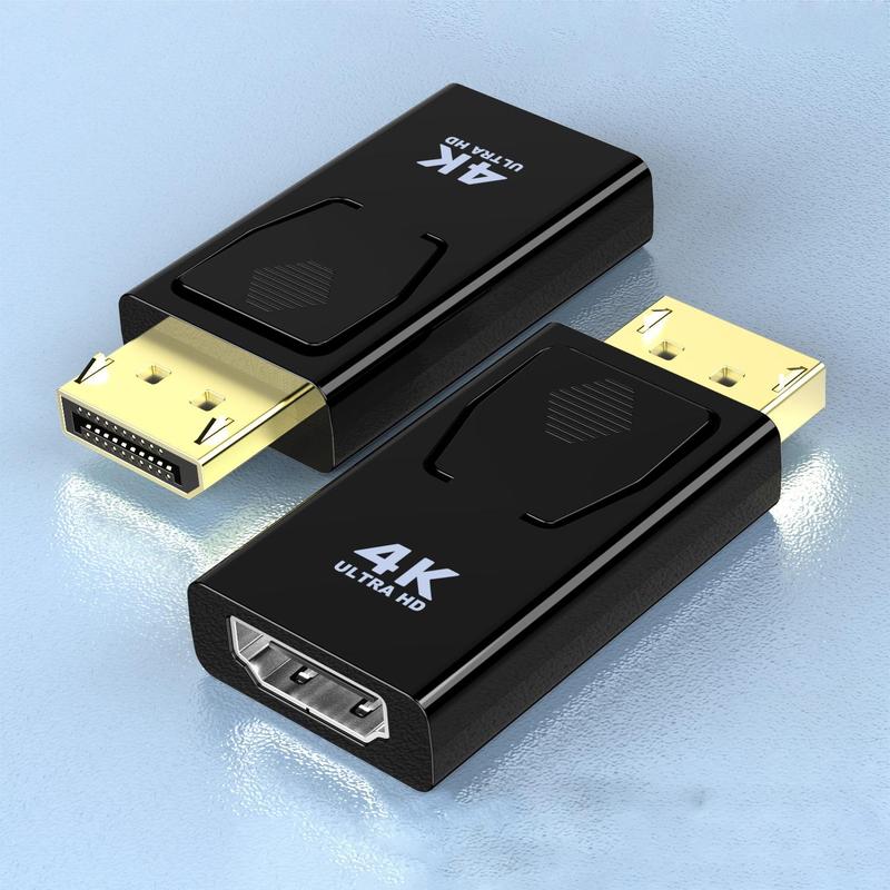 Portable DP To HDMI Adapter, Display Port Male To HDMI Female Converter, Laptop Connection To TV Adapter, Audio & Video Accessories