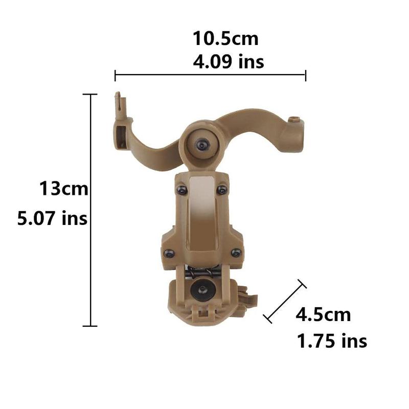 Tactical Headset Stand, ARC Helmet Headphone Adapter, Multi-angle Rotation Helmet Rail Adapter Kit, Headphone Adapter for OPS Core ARC Rail