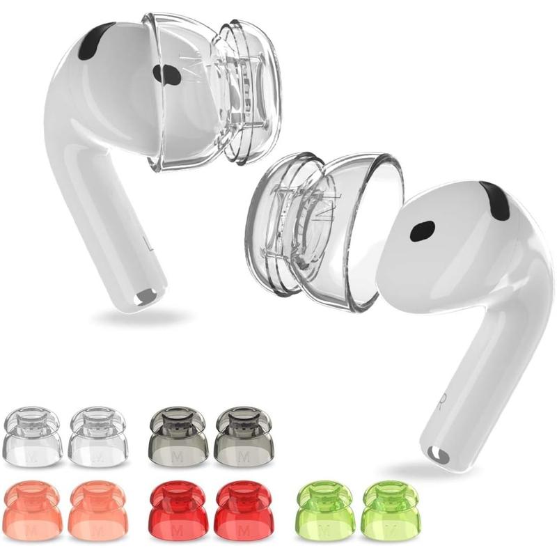 [5 Pairs] Ear Tips Cover for AirPods 4 Earbuds (2024), Soft Silicone Earbuds Cover AirPods 4 Accessories Compatible with AirPods 4th Generation Earbuds [Not Fit in Charging Case] - 5 Color