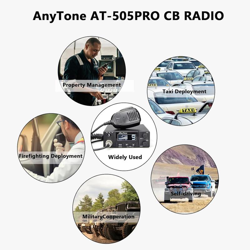 CB Radio AT-505PRO 40 Channels AM FM Power Output 4W  Audio