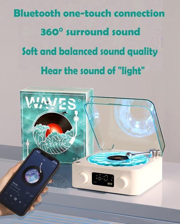 Aqua Vinyl Speaker, AquaVinyl Waves Mini Speaker, Aqua Vinyl Record Player, The Waves Vinyl Player, Waves Vinyl Bluetooth Speaker, Record Player Speaker