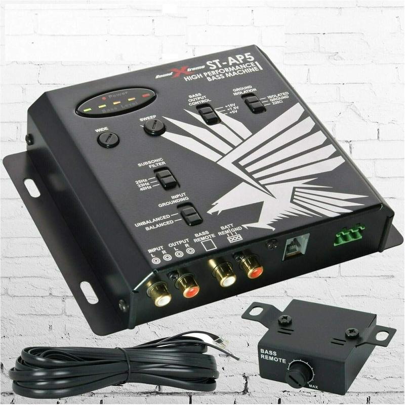 Soundxtreme ST-AP5 Digital Bass Control Machine Bass Maximizer and Bass Restoration Processor with Epicenter Reconstruction Bass Knob Dash Mount Remote Control -2nd Gen