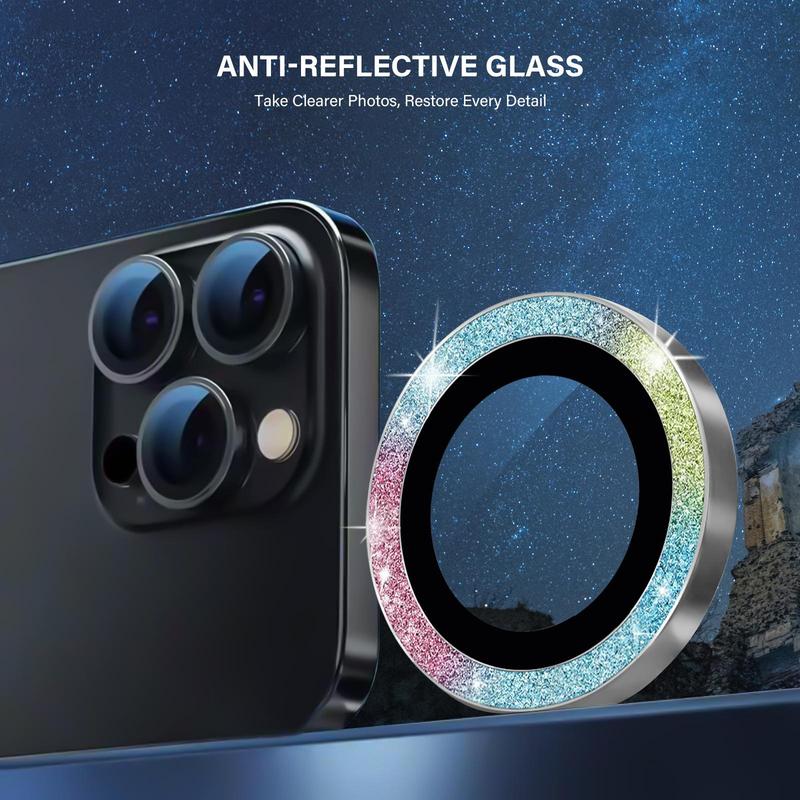 Tempered Glass Camera Lens Protector, Full Coverage Lens Protective Film, Phone Lens Anti-reflective Film for iPhone 16 16 Plus 16 Pro 16 Pro Max