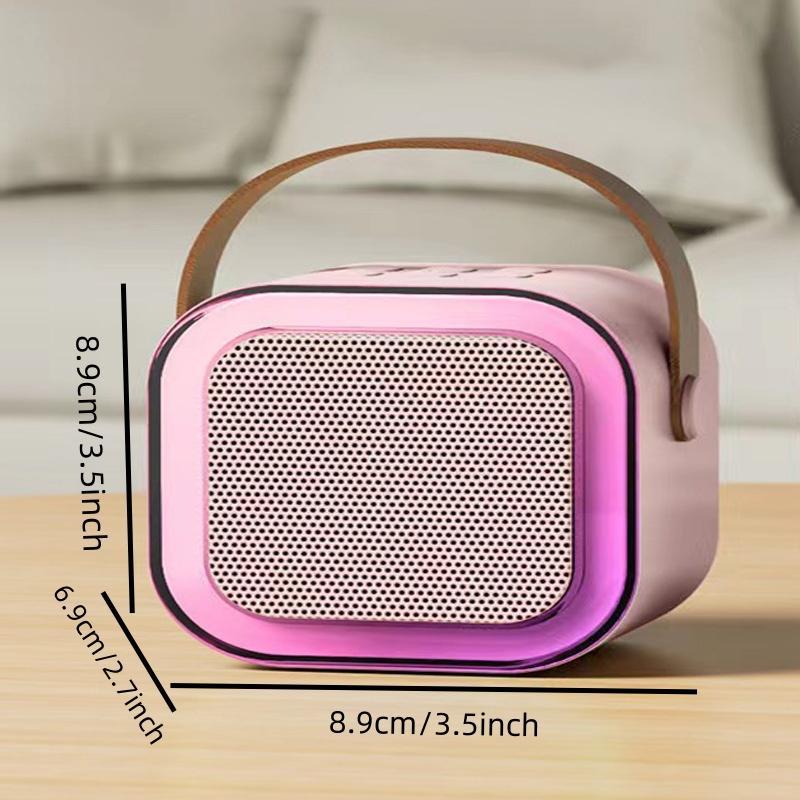 Charging Wireless TF Card Playback LED Light Audio Speaker for Summer Gift, 1 Count BT Noise Reduction Speaker Devices with Mic for Smartphone Home Party