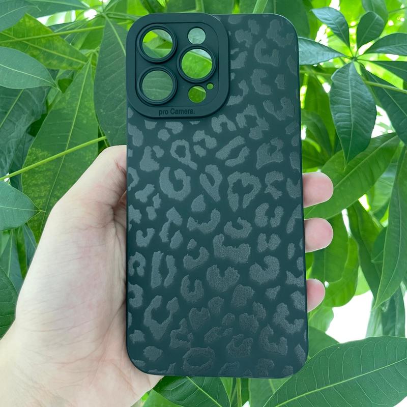 Leopard Pattern Phone Case, Full Covered Camera Protect Anti-fall Mobile Phone Protective Case, Shockproof Phone Cover for iPhone XR XS Max 11 12 13 14 15 Pro Max, Fall Gift