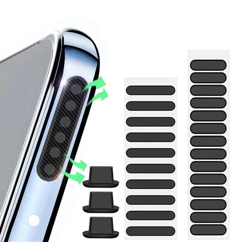 Universal Phone Dustproof Net Sticker, Speaker Mesh for iPhone Samsung, Anti Dust Net Sound Hole Charging Port Dust Cover Plug