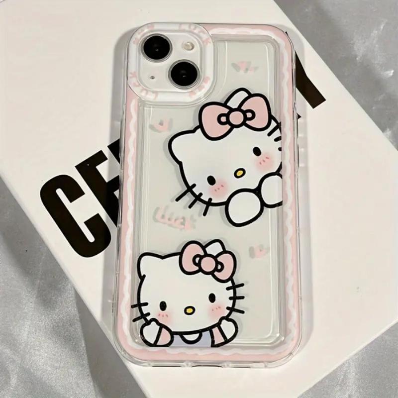 Fall Cute Cartoon Pattern Phone Case, Anti-fall Silicone Phone Case, Shockproof Phone Cover Compatible with iPhone