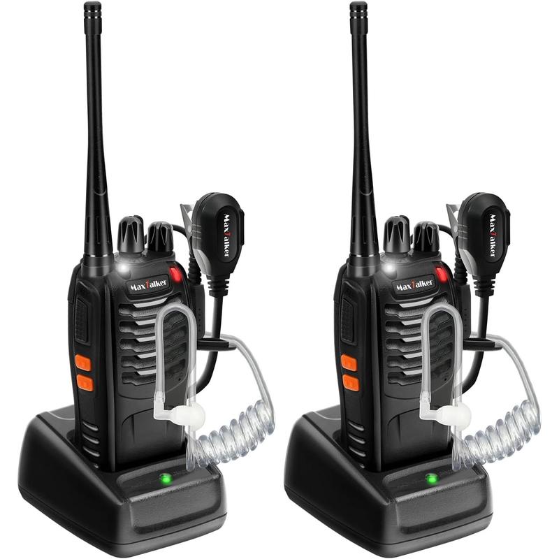 Radios Walkie Talkies for Adults: Walkie Talkies with Earpiece, Walkie Talkies Long Range 16 Channels Walky Talky, Two Way Radio with Flashlight and Charger, Walkie Talkies 2 Pack