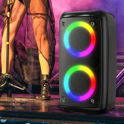 KingLucky AM-2301 Wireless LED Light Box, 40W Stereo Speaker, Large Speaker Speaker, Outdoor Wireless Speaker, Party Disco Lights, BT5.3, TWS, Family Gathering, Outdoor Activities, Travel Essentials, Holiday Companion