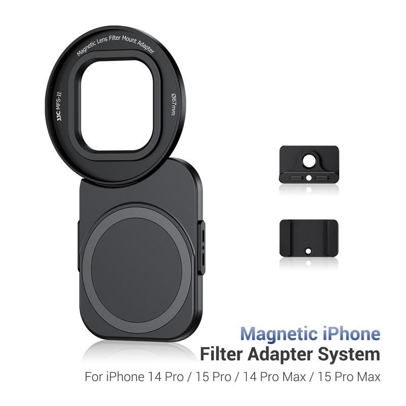 Magnetic Phone Lens Filter Kit, Dual-Sided Magnetic Suction Design Lens Filter with Cold Shoe & 1 4-20