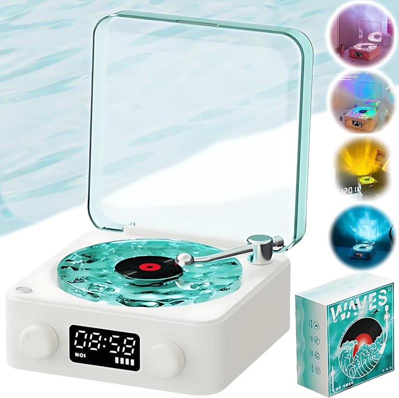 Aqua Vinyl Speaker, AquaVinyl Waves Mini Speaker, Aqua Vinyl Record Player, The Waves Vinyl Player, Waves Vinyl Bluetooth Speaker, Record Player Speaker