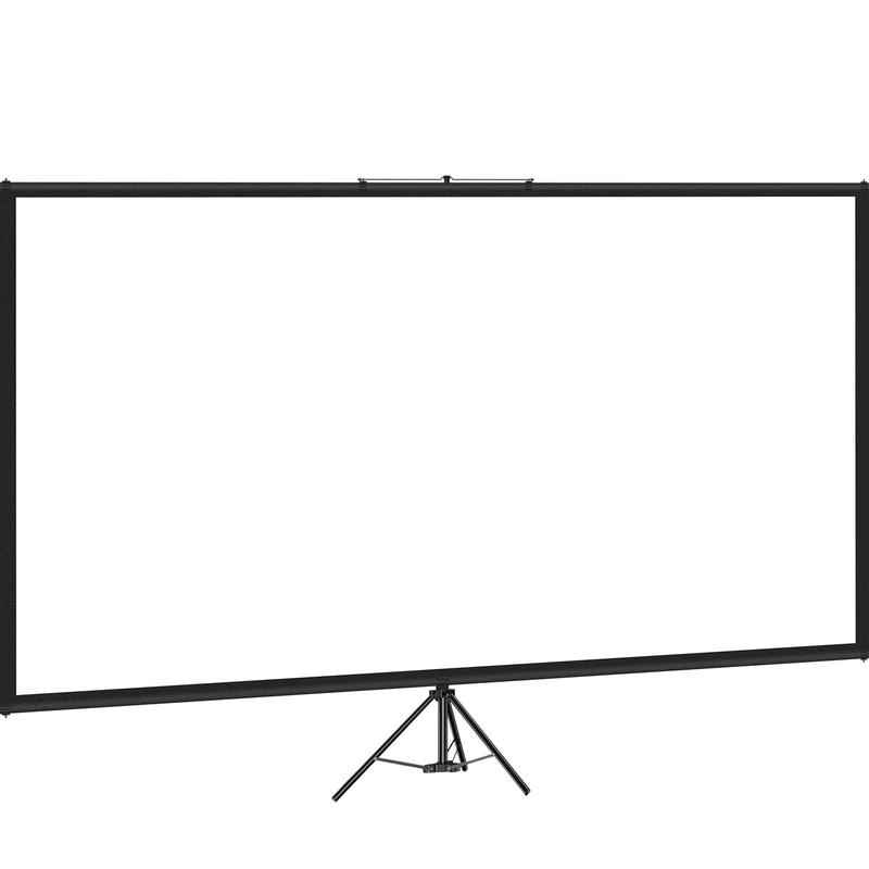 VEVOR Tripod Projector Screen with Stand 80 inch 16:9 4K HD Projection Screen Stand Wrinkle-Free Height Adjustable Portable Screen for Projector Indoor & Outdoor for Movie, Home Cinema, Gaming, Office Accessories Aluminum