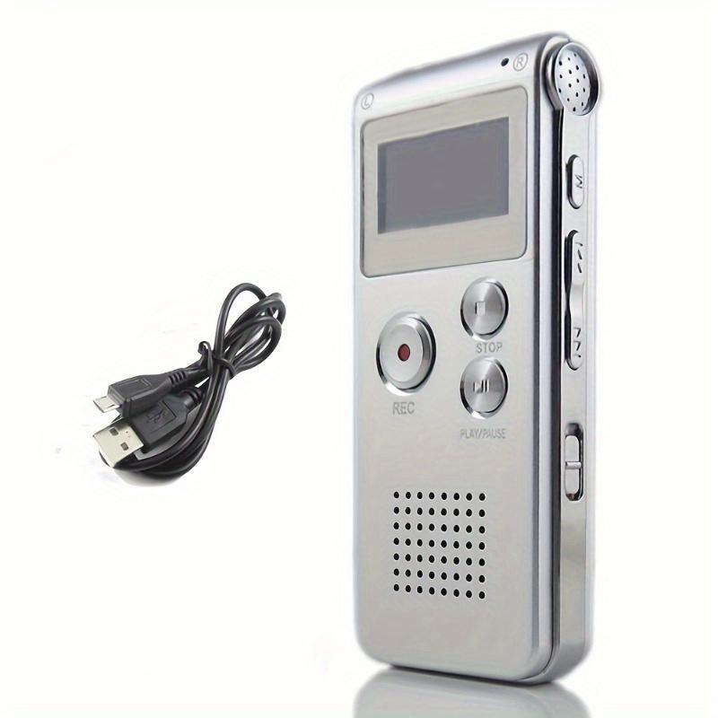 8GB Rechargeable Digital Voice Recorder with MP3 Player - 650HR Long Battery Life, USB Flash Drive, Voice-Activated Recording, High-Quality Sound, Compatible with Laptops