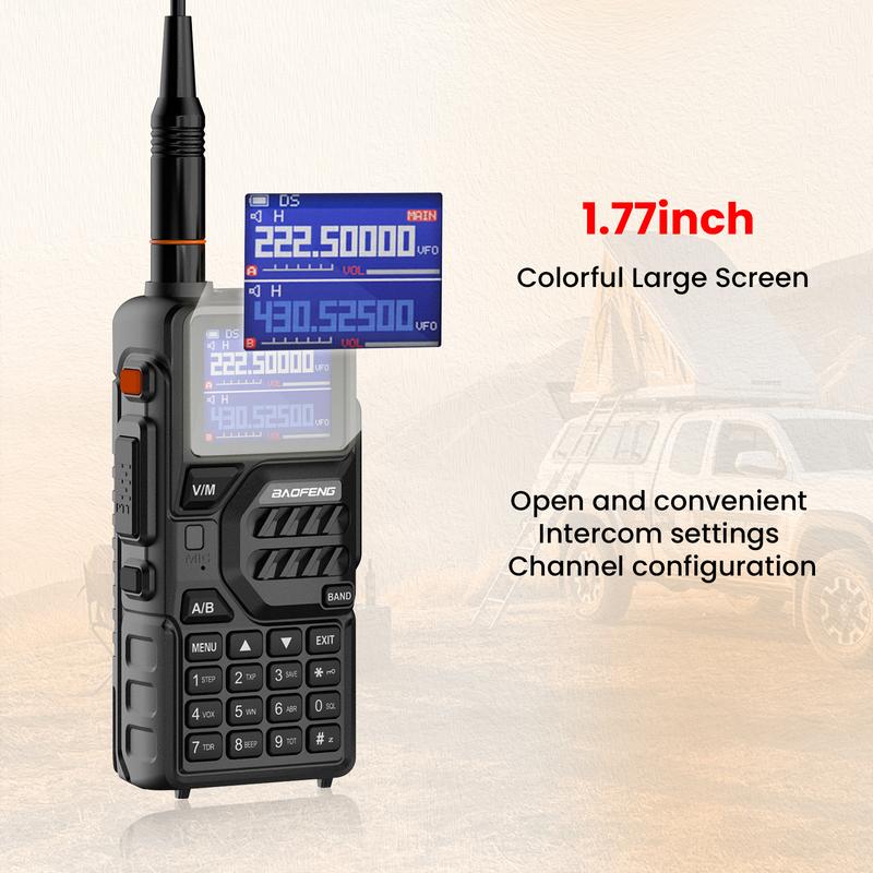 BAOFENG K5 Plus (Upgrade of UV-5R) Walkie Talkie Long Range, Long Distance Ham Radio with Copy Frequency,USB-C,NOAA for Hunting,Audio & Video Product