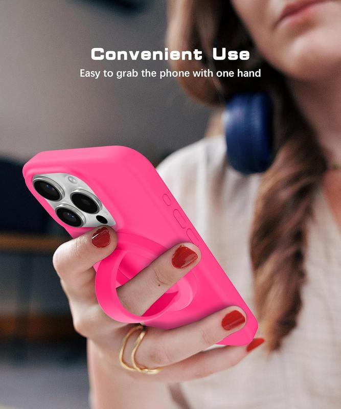 Magnetic Phone Grip Detachable Phone Holder, Silicone Soft MagSafe Loop Grips Accessories Smartphone Mount Cellphone Stand