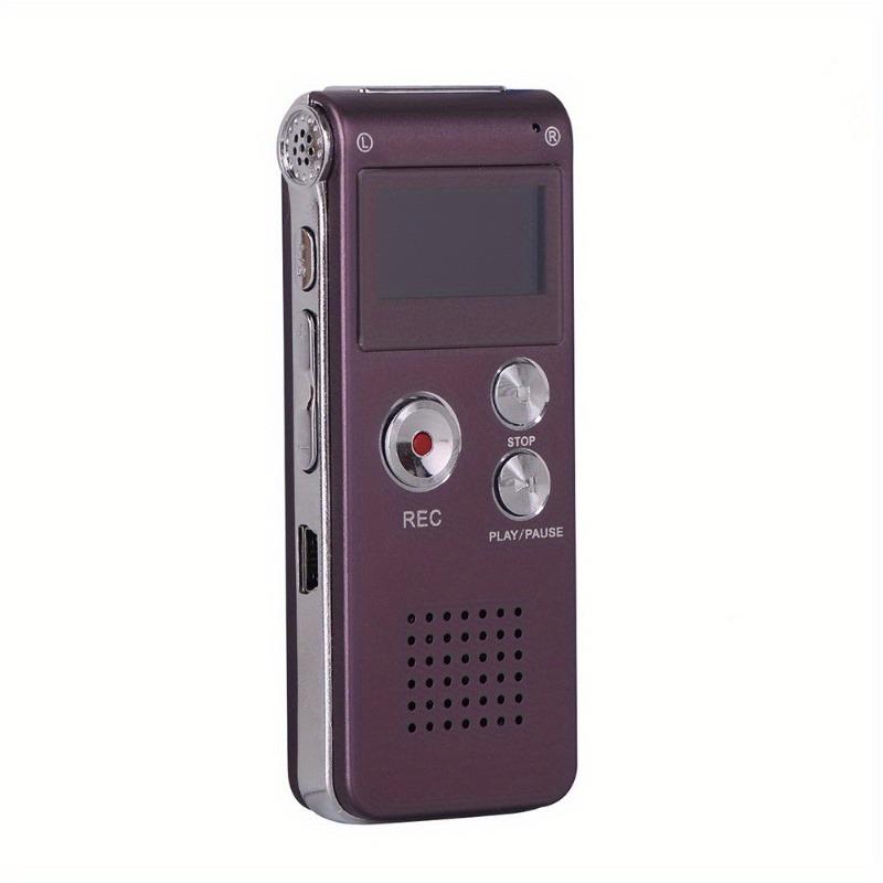 8GB Rechargeable Digital Voice Recorder with MP3 Player - 650HR Long Battery Life, USB Flash Drive, Voice-Activated Recording, High-Quality Sound, Compatible with Laptops