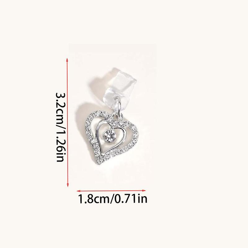 Rhinestone Heart Shaped Phone Dust Plug, Cute Phone Dust Plug, Phone Accessories for iPhone Type-C Interface Mobile Phone