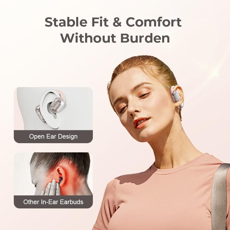 AI MINISO Open Free Wireless Translation Bluetooth Earphones For Listening To Music & Calling, Support 128 Languages Bluetooth Translation & Meeting Summary Headphones