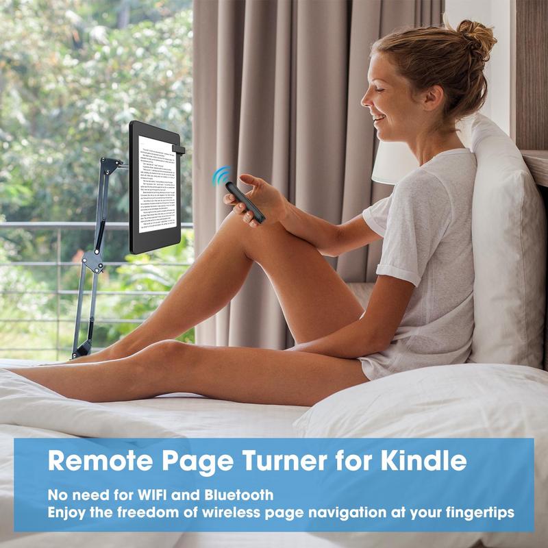 Remote Control Page Turner for Kindle Paperwhite Oasis Kobo, Rechargeable Clicker Page Turner Kindle Accessories for iPhone, iPad, Android Tablets, Page Turning Tool, Suitable for Selfie