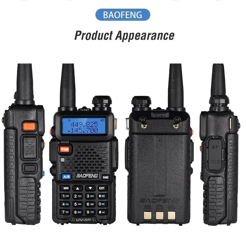 Baofeng UV-5R Two Way Radio Dual Band 144-148 420-450Mhz Walkie Talkie 1800mAh Li-ion Battery(Black) Portable wallets Audio Lcd