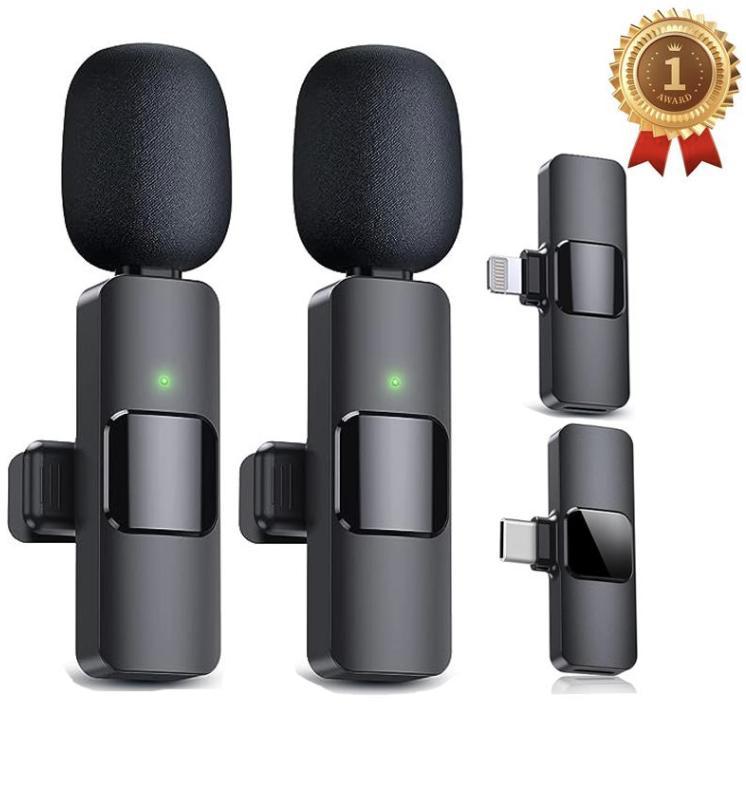 Portable Wireless Lavalier Microphone,Podcasting Perfection: High-Quality Lavalier Mic for Interviews & Shows Audio Cable