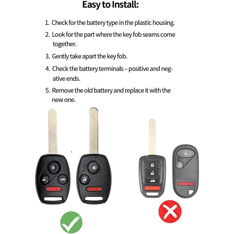 2 Pack CR1616 Key Fob Replacement Batteries for Honda CR-V Civic Accord CR-Z Pilot Ridgeline Odyssey Insight Crosstour Element, Compatible with Lexus ES300 GS300 GS400 GS430 GX470 Smart Remote