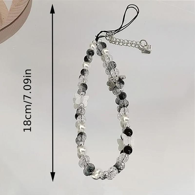 Cute 3D Butterfly Design Phone Chain, Trendy Phone Pendant Lanyard, Phone Strap for Women & Girls, Universal Phone Accessories