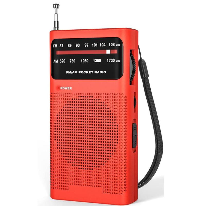 AM FM Portable Radio for Long Range Reception, 2AA Battery Operated Radio with Loud Speaker, Long Range Reception Portable Radio with Headphone Jack for Indoor Outdoor Emergency Use